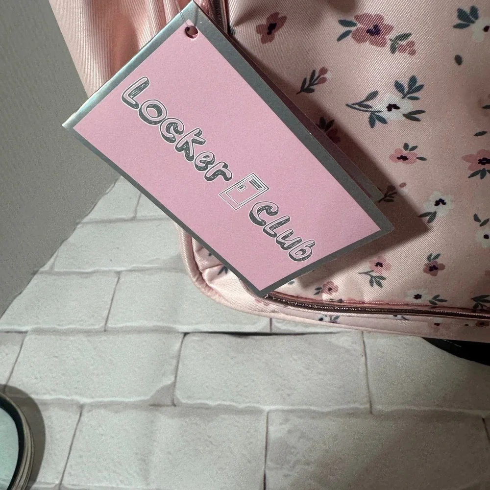 Locker Club Pink Floral Backpack Headphones and Pencil Case 3‎ Piece Set New